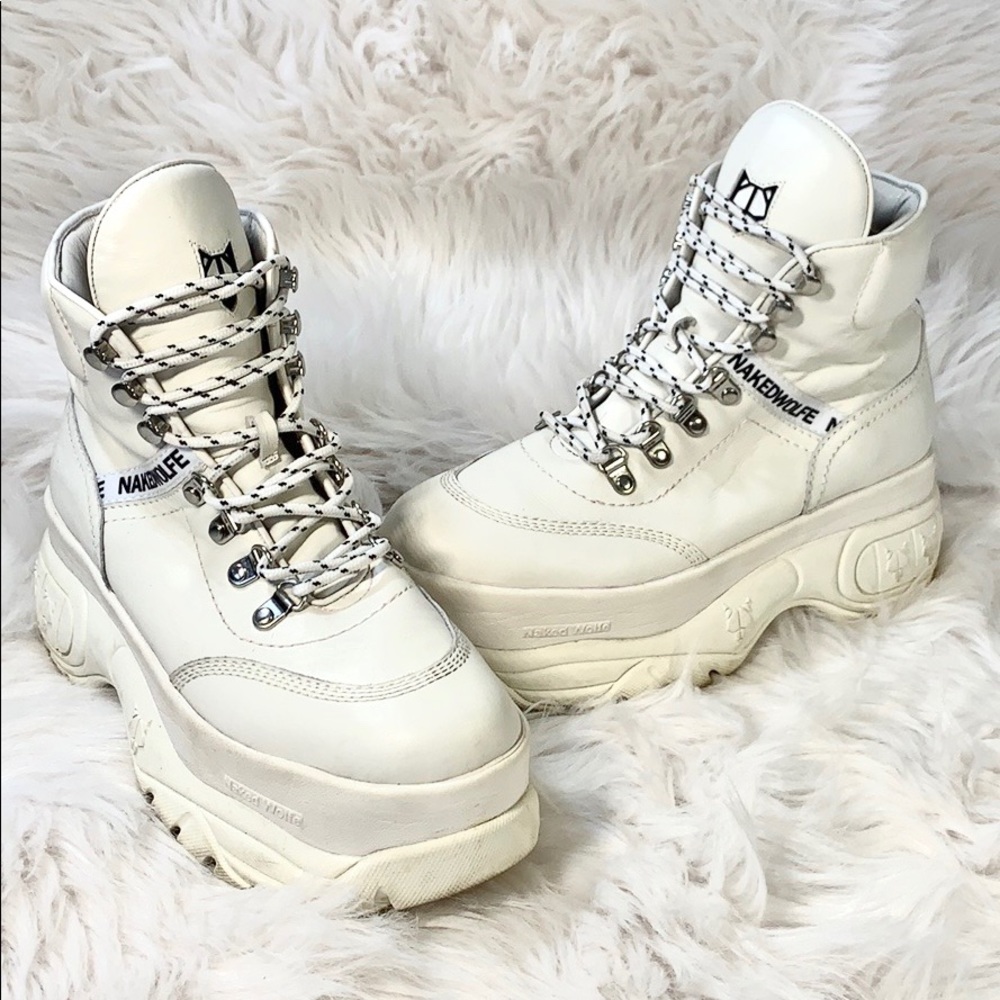 NAKED WOLFE WICKED White Leather 10